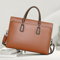 STRUCTURED LEATHER ATTACHÉ BRIEFCASE