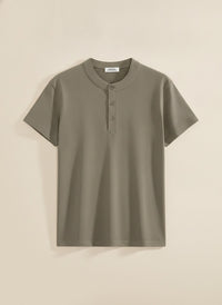 HEAVYWEIGHT COTTON HENLEY TEE