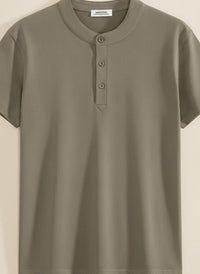 HEAVYWEIGHT COTTON HENLEY TEE