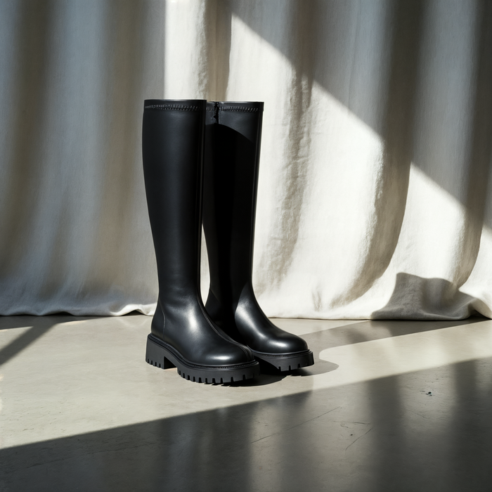 OBSIDIAN LUG KNEE BOOT