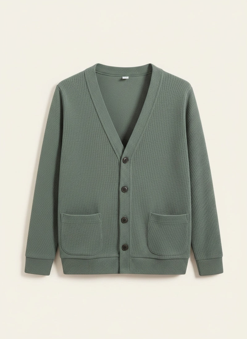 THE FINE-GAUGE V-NECK CARDIGAN