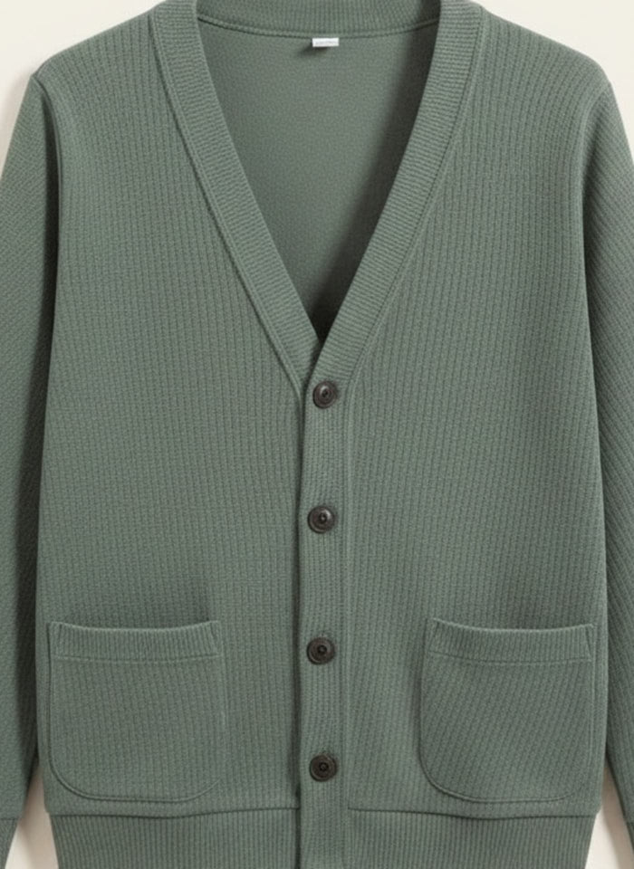 THE FINE-GAUGE V-NECK CARDIGAN