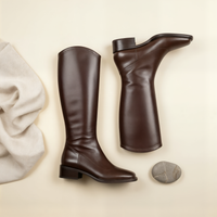 CHESTNUT V-CUT RIDING BOOT