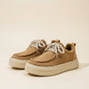 CAMEL SUEDE MOC-TOE DERBY