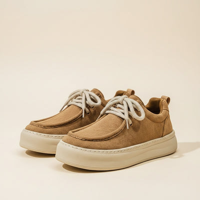 CAMEL SUEDE MOC-TOE DERBY