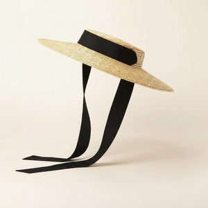WIDE BRIM STRAW BOATER HAT