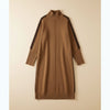 CAMEL COLOUR-BLOCK KNIT DRESS