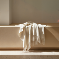 IVORY BRUSHED CASHMERE BLEND CAPE