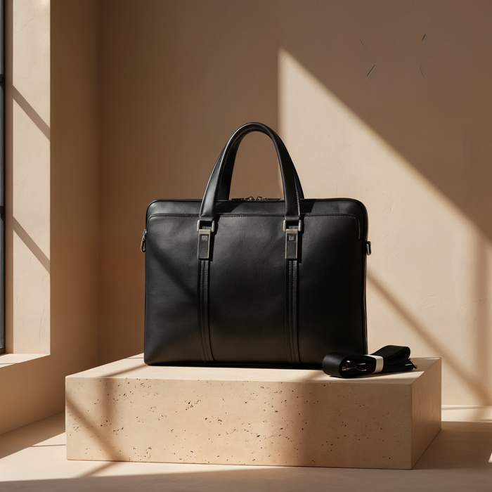 STRUCTURED LEATHER EXECUTIVE BRIEFCASE