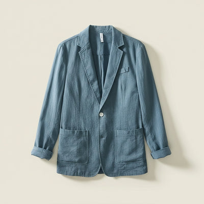 WASHED LINEN UNSTRUCTURED BLAZER