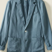 WASHED LINEN UNSTRUCTURED BLAZER