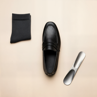 PEBBLED LEATHER PENNY LOAFER